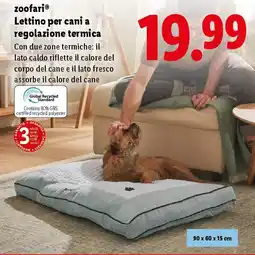 Lidl zoofari Lettino per cani a regolazione termica offerta