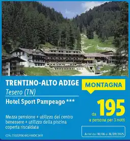 Lidl Hotel Sport Pampeago offerta