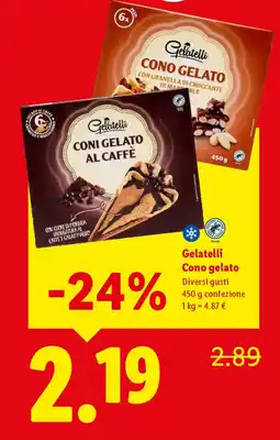 Lidl Gelatelli Cono gelato offerta