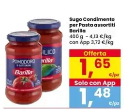 Interspar Sugo Condimento per Pasta assortiti Barilla offerta