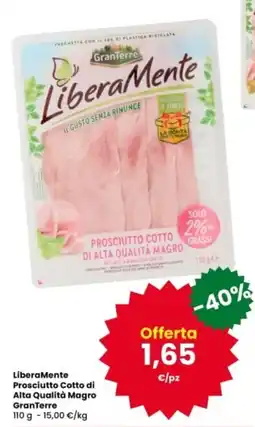 Interspar LiberaMente Prosciutto Cotto di Alta Qualità Magro GranTerre offerta