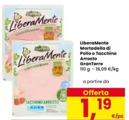Interspar LiberaMente Mortadella di Pollo o Tacchino Arrosto GranTerre offerta