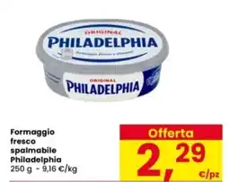 Interspar Formaggio fresco spalmabile Philadelphia offerta