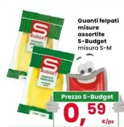 Interspar Guanti felpati misure assortite S-Budget offerta