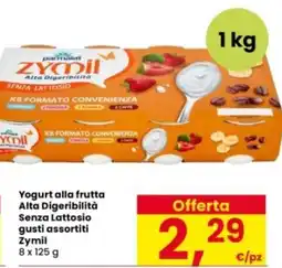 Interspar Yogurt alla frutta Alta Digeribilità Senza Lattosio gusti assortiti Zymil offerta