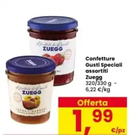 Interspar Confetture Gusti Speciali assortiti Zuegg offerta