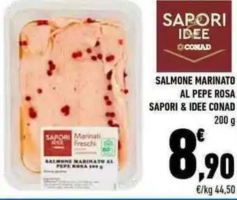 Conad Sapori & Idee Conad Salmone Marinato Al Pepe Rosa 200g offerta