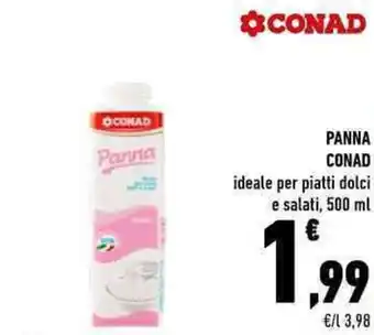 Conad Conad Panna Ideale per Piatti Dolci e Salati 500 ml offerta