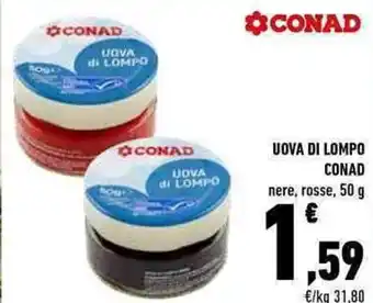 Conad Conad Uova Di Lompo Nere, Rosse 50g offerta