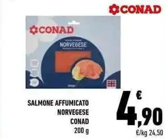 Conad Conad Salmone Affumicato Norvegese 200g offerta