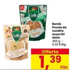 Interspar Bontà Pronte da condire assortiti Gallo offerta