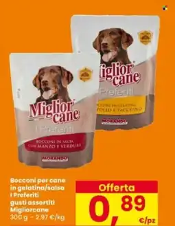Interspar Bocconi per cane in gelatina/salsa I Preferiti gusti assortiti Migliorcane offerta
