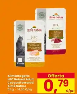 Interspar Alimento gatto HFC Natural Adult Cat gusti assortiti Almo Nature offerta