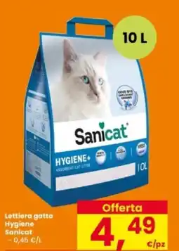 Interspar Lettiera gatto Hygiene Sanicat offerta