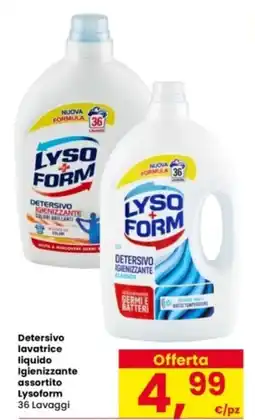Interspar Detersivo lavatrice liquido Igienizzante assortito Lysoform offerta