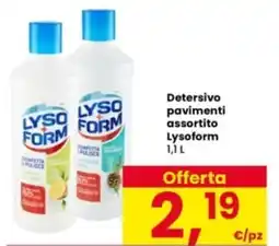 Interspar Detersivo pavimenti assortito Lysoform offerta