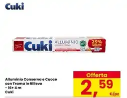 Interspar Alluminio Conserva e Cuoce con Trama in Rilievo - 16+ 4 m Cuki offerta