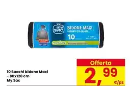 Interspar 10 Sacchi bidone Maxi - 80x120 cm My Sac offerta