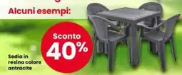 Interspar Sedia in resina colore antracite offerta