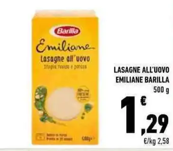 Conad Barilla Lasagne All'uovo Emiliane 500g offerta