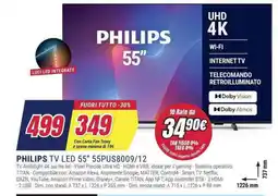 Trony PHILIPS TV LED 55" 55PUS8009/12 offerta