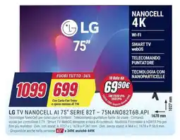 Trony LG TV NANOCELL AI 75" SERIE 82T - 75NAN082T6B.API offerta
