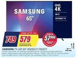 Trony SAMSUNG TV LED 65" UE65DU7170UXZT offerta