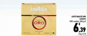 Conad Lavazza Caffè Qualità Oro 100% Arabica 250g x2 offerta