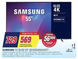 Trony SAMSUNG TV QLED 55" QE55Q60DAUXZT offerta