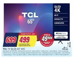 Trony TCL TV QLED 65" 65C offerta