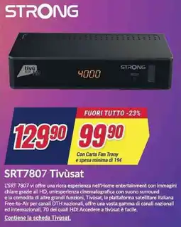 Trony STRONG SRT7807 Tivùsat offerta