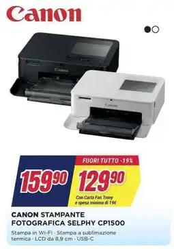 Trony CANON STAMPANTE FOTOGRAFICA SELPHY CP1500 offerta