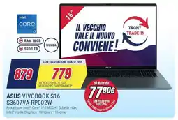 Trony ASUS VIVOBOOK S16 S3607VA-RP002W offerta
