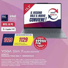 Trony LENOVO Notebook YOGA Slim 7 - 83HMOOOUIX offerta