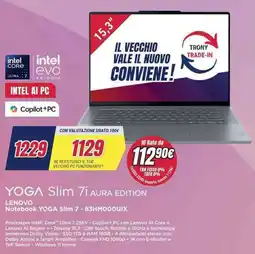 Trony LENOVO Notebook YOGA Slim 7 - 83HMOOOUIX offerta