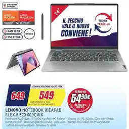 Trony LENOVO NOTEBOOK IDEAPAD FLEX 5 82XX00CVIX offerta