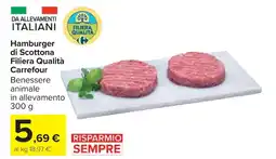 Carrefour Market Hamburger di Scottona Filiera Qualità Carrefour offerta