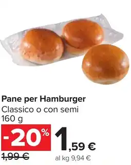 Carrefour Market Pane per Hamburger offerta