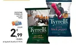 Conad PATATINE TYRRELLS vari tipi offerta