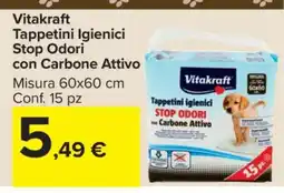 Carrefour Vitakraft Tappetini igienici Stop Odori con Carbone Attivo offerta