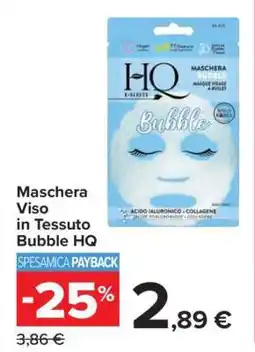 Carrefour Maschera Viso in Tessuto Bubble HQ offerta
