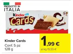 Carrefour Kinder Cards offerta
