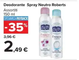Carrefour Deodorante Spray Neutro Roberts offerta
