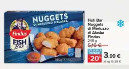 Carrefour Fish Bar Nuggets di Merluzzo di Alaska Findus offerta
