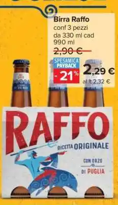 Carrefour Birra Raffo offerta