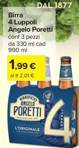 Carrefour Birra 4 Luppoli Angelo Poretti offerta