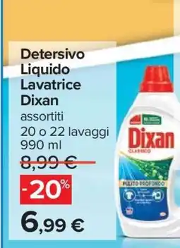 Carrefour Detersivo Liquido Lavatrice Dixan offerta