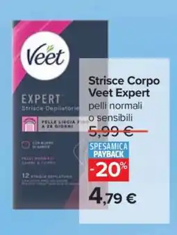 Carrefour Strisce Corpo Veet Expert offerta
