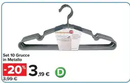 Carrefour Set 10 Grucce in Metallo offerta