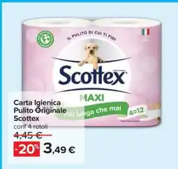 Carrefour Carta Igienica Pulito Originale Scottex offerta
